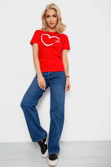 Футболка жіноча з принтом, колір червоний, 238R554 | Зображення 1