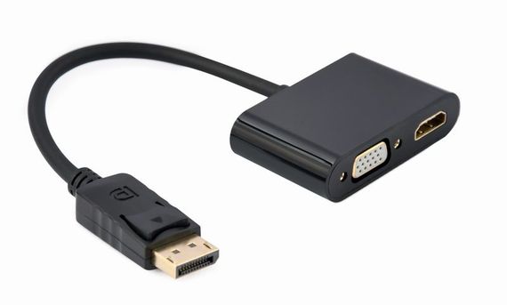 Адаптер-перехідник DisplayPort на HDMI/VGA Cablexpert A-DPM-HDMIFVGAF-01