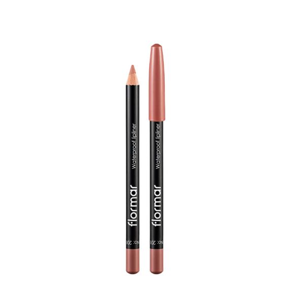 Водостойкий карандаш для губ Flormar 201, Natural Nude