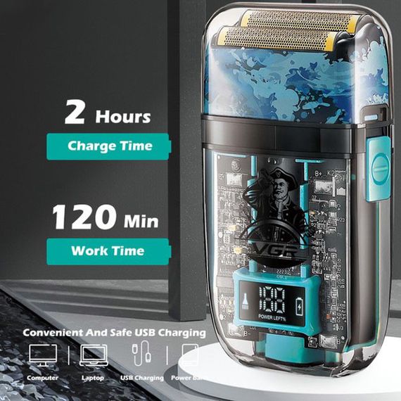 Акумуляторна чоловіча електробритва VGR V-352 для гоління бороди та вусів шейвер для ідеальної гладкості | Зображення 7