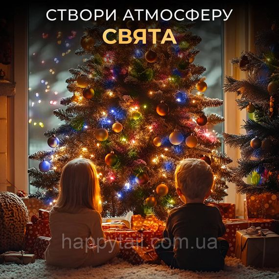 Гірлянда роса на пульті 100 метрів на 1000 led світлодіодів крапля на зеленому дроті мультиколор 1000L100MGML | Зображення 7