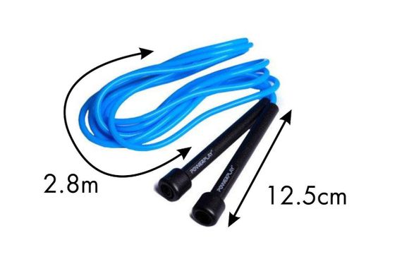 Скакалка PowerPlay 4201 Basic Jump Rope Синя (2,8m.) | Зображення 3