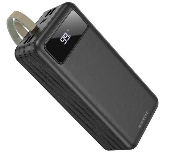 УМБ портативное зарядное Power Bank BOROFONE DBT09 60000mAh 4USB, Type-C, Lightning, черное | Зображення 2