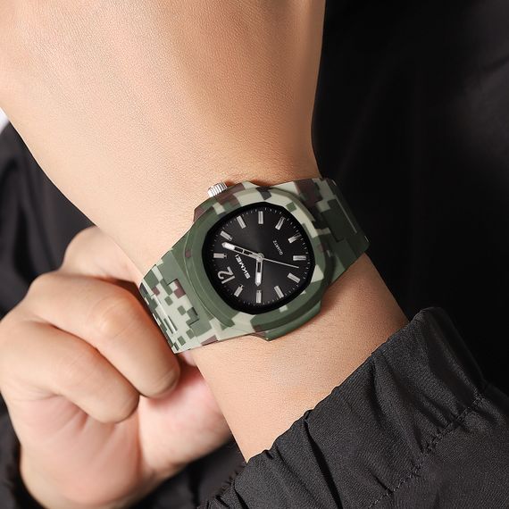 Класичний чоловічий годинник Skmei 2382CMGN Camo Green | Зображення 2
