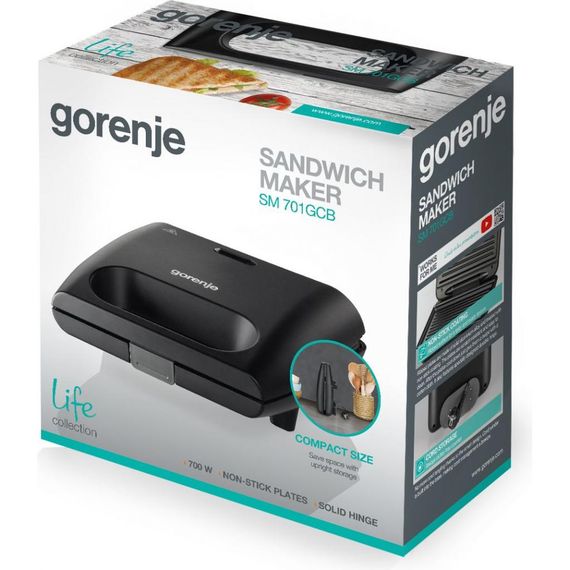 Сендвічниця Gorenje SM701GCB | Зображення 5