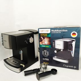 Кофемашина рожковая эспрессо Rainberg RB-2273 2200Вт с капучинатором 1.6л, кофеварка полуавтоматическая ZA-64