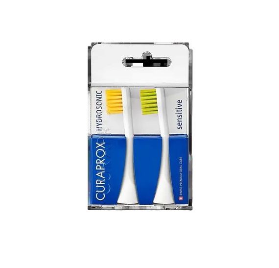 Насадки для звукової щітки Curaprox "Hydrosonic sensitive" yellow\green (2шт)