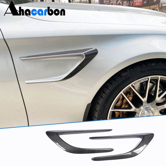 Карбоновые накладки на передние крылья (для Купе/Кабриолет C63 AMG 2015-2019) для Mercedes C-сlass W205 | Зображення 1