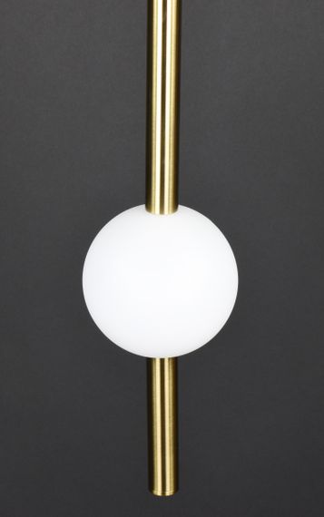 Люстра світлодіодна підвісна LED світильник для квартири на стелю лед 27832 Латунь 65-180х12х12 см. | Зображення 1