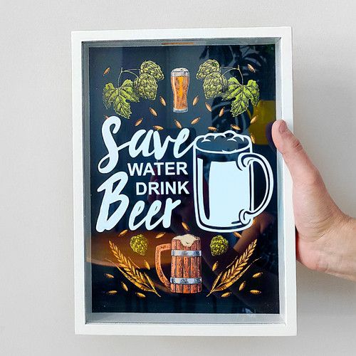 Копилка для крышек от пива Save water drink beer (PIV_20M004) | Зображення 1
