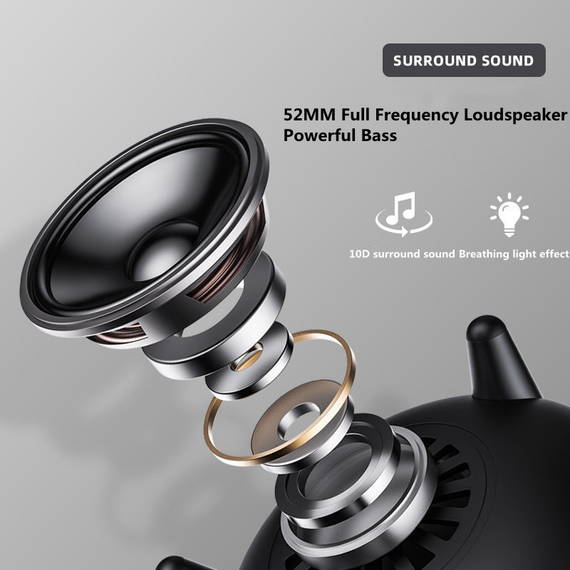 Бездротовий Bluetooth-динамік SV з підсвічуванням 110*148mm Чорний (sv2283) | Зображення 2