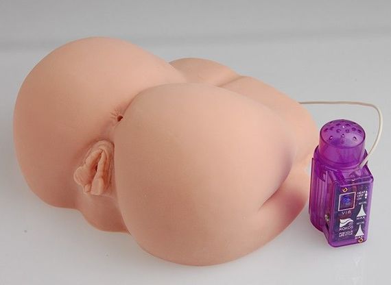 Мастурбатор-попка Kokos Oknyeo 2WayPlus з функцією масажу та вібрацією, два входи: вагіна та попка | Зображення 3