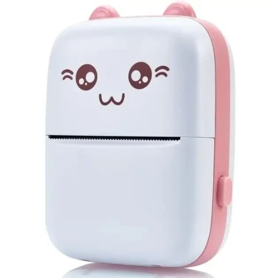 Портативний Рожевий міні принтер 1 рулон Mini Printer термопринтер кишеньковий дитячий принтер термо принтер | Зображення 3