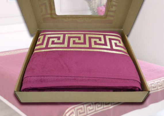 Махрове покривало 200х215см (Піке) Бордове | Зображення 1