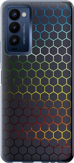 Чехол на Tecno Camon 18 CH6n Переливающиеся соты "498u-2524-17620"
