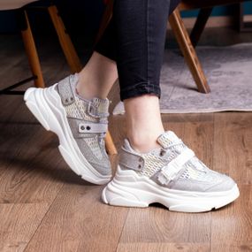 Женские кроссовки Fashion Dorky 1707 39 размер 245 см Серебро
