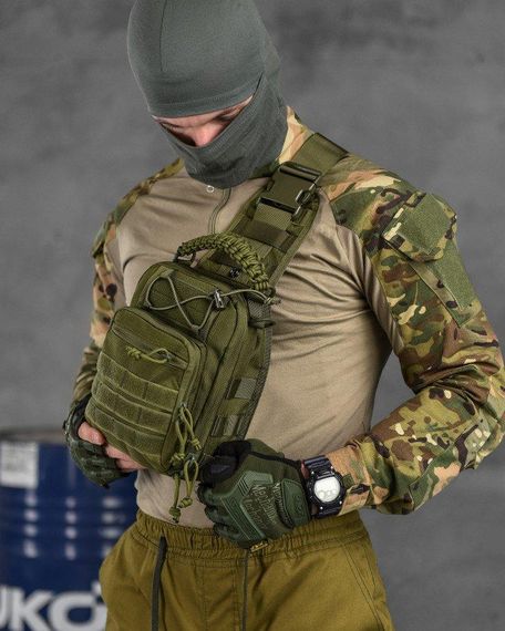Тактическая сумка нагрудная paracord oliva | Зображення 7