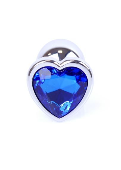 Анальна пробка - Jewellery Silver  Heart PLUG- Dark Blue | Зображення 2
