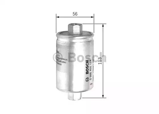 Фільтр паливний ВАЗ 2107, 08, 09, 99, 11, 12, 21 (інж.)  BOSCH (0986450124) | Зображення 4
