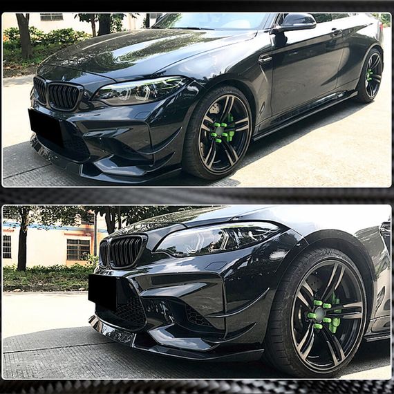 Накладка на передній бампер Lip V5 (для F87 M2, Карбон) для BMW 2 серія F22/23 2014-2021 рр | Зображення 8