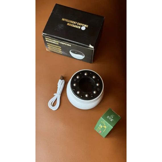 Антицелюлітний вакуумний масажер Intelligent Cupping Massage, акумуляторний ручний масажер для тіла Білий LY-873-White | Зображення 7