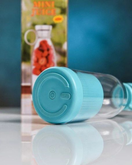 Портативний Блендер-пляшка Mini Juicer 350 мл бездротовий переносний мініподрібнювач для фруктів, шейкер для смузі та коктейлів | Зображення 1