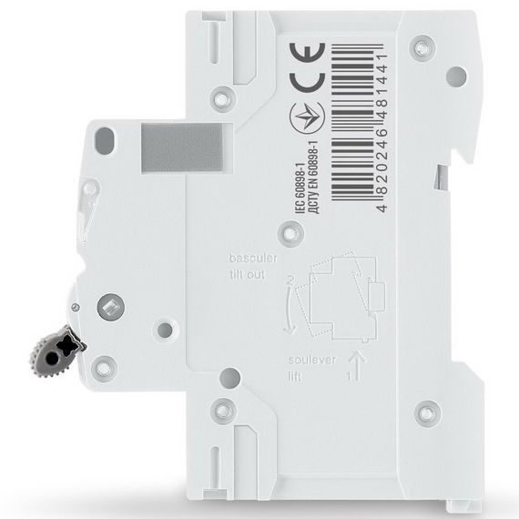 Автоматичний вимикач RS6 1п 63А С 6кА VIDEX RESIST (VF-RS6-AV1C63) | Зображення 1