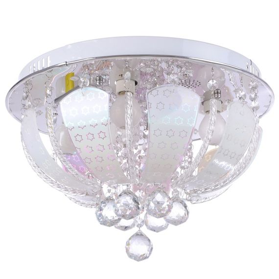 Люстра потолочная торт хрустальная E14 40W WH (BCL-627C/5)