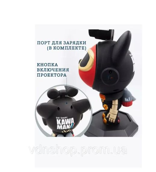 Ночник проектор звездное небо CASTLELADY собака серая космонавт ROBOT DOG | Зображення 8