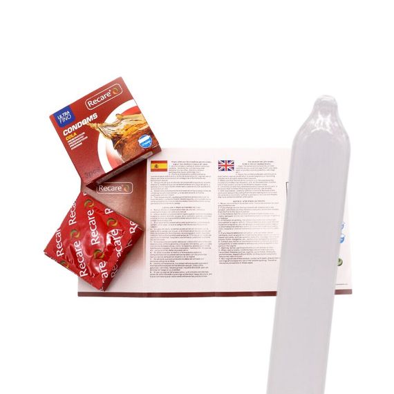 Презервативи Recare Cola Dotted&Ribbed Condoms 3 шт, з пухирцями та ребрами, аромат: Кола | Зображення 3