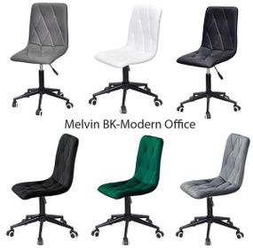 Стілець Melvin BK-Modern Office на чорній хрестовині з колесиками, м'яке сидіння