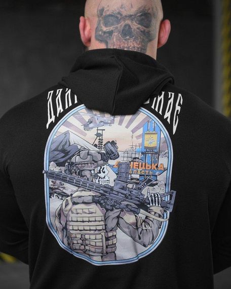 Худі maklin Далі Бога Немає black НП4880 | Зображення 1