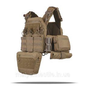 Комплект №2: Плитоноска Kiborg GU gen.2 + 6 підсумків койот