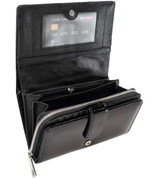 Гаманець жіночий шкіряний Semi Line RFID Black (P8229-0) (DAS303118) | Зображення 3