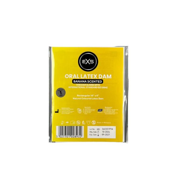 Латексна серветка для орального сексу - EXS Oral Latex Dam Banana Scented sexstyle