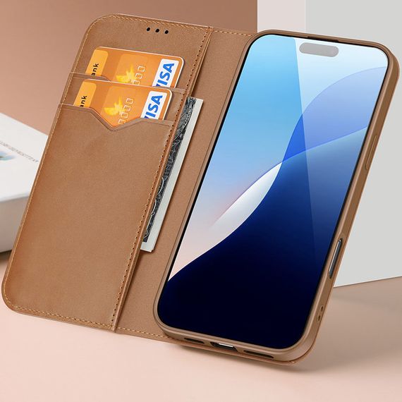 Чохол-книжка Dux Ducis Hivo для Apple iPhone 16 (6.1") Brown | Зображення 2