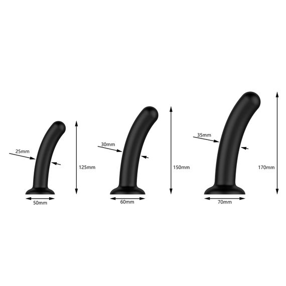 Набір дилдо Nexus Dilating Set (17 см, 15 см, 12,5 см) | Зображення 4