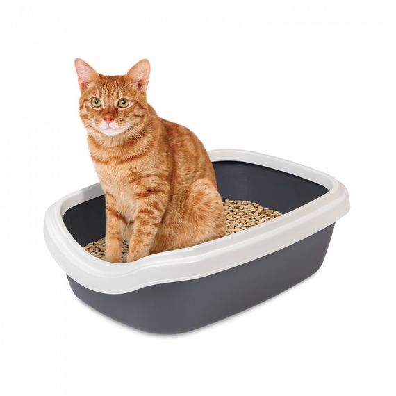 Туалет Природа Comfort M для котів сірий 41х30х13,5 см | Зображення 1