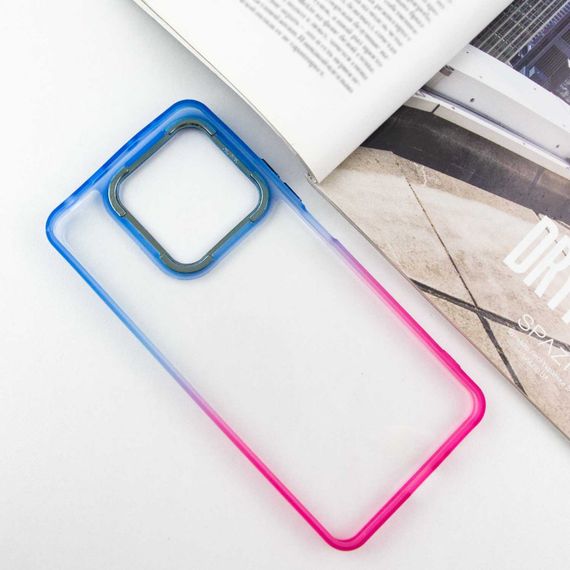 Чехол TPU+PC Fresh sip series для Xiaomi Redmi Note 13 4G Розовый / Синий | Зображення 2