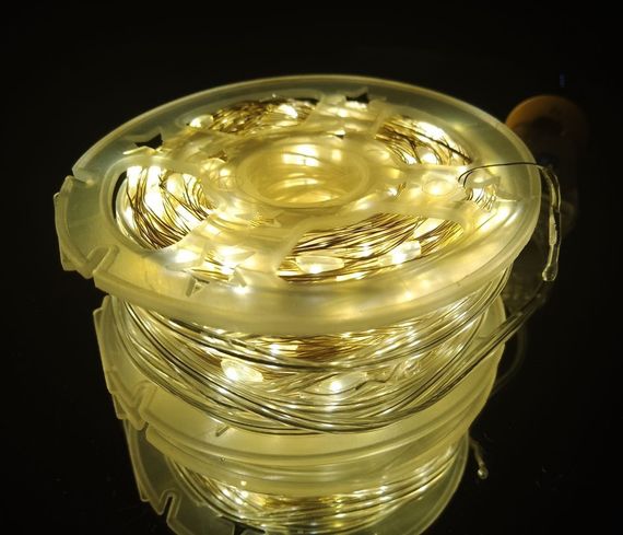 Гірлянда від USB "світлодіодні краплі" 50м, 500LED, теплий білий колір, 8 режимів + пульт | Зображення 2