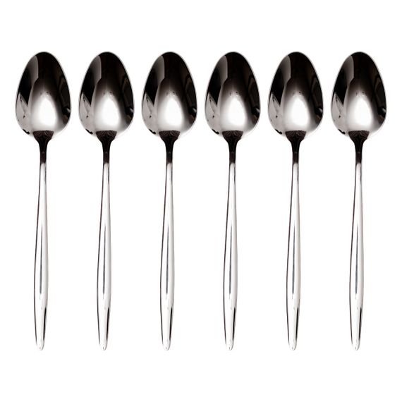 Набір столових ложок 6 штук нержавіючої сталі 21 (см) Срібло HP-8-27 | Зображення 1