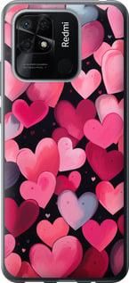 Чохол на Xiaomi Redmi 10C Сердечка 4 з пластику FCh_019973