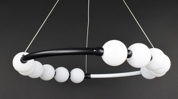 Люстра світлодіодна підвісна LED світильник для квартири на стелю лед 27725 Чорний 25-140х62х62 см. | Зображення 7