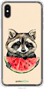 Чохол на iPhone XS Max Єнотик з кавуном "4605sp-1557-2448"