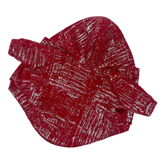 Толстовка зі сріблом червона Y-298 | Зображення 4