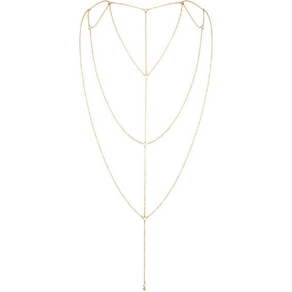 Ланцюжок для спини Bijoux Indiscrets Magnifique Back and Cleavage Chain - Gold, прикраса для тіла | Зображення 4
