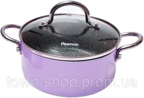 Кастрюля Fissman Mini Chef Purple 1.8л с антипригарным покрытием