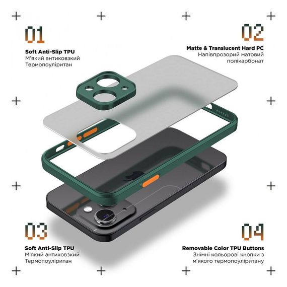 Чохол до мобільного телефона Armorstandart Frosted Matte Realme C51/C53 Dark Green (ARM72389) | Зображення 1