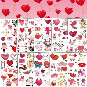 Набор временных тату "Любовь № 1" Love-tattoo-mini-set-1-10, 12 х 7 см 10 шт