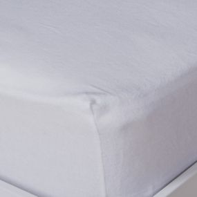Простынь на резинке SoundSleep Delicacy фланель 90х200 см белая (94287042)